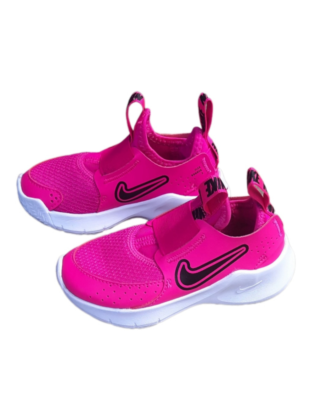 Nike Flex Runner 3 PS Slip On Shoes Laser Fuchsia Black Size 8C FN1294-602
